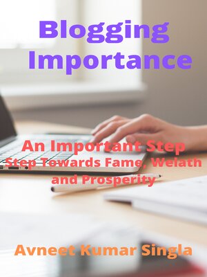 cover image of Blogging Importance